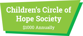 Children's Circle of Hope Society Donation Button $1,000 Annually Button