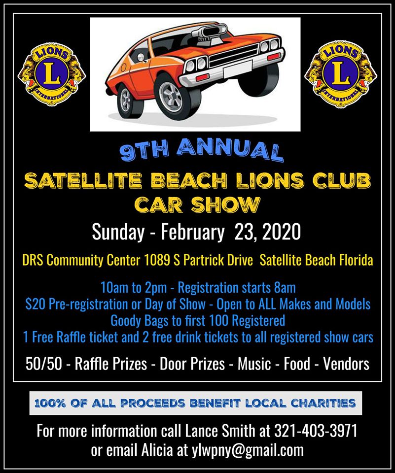 Satellite Beach Lions Car Show Feb 23