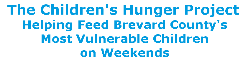 Helping Feed Most Vu;lnerable Children in Brevard County on Weekends