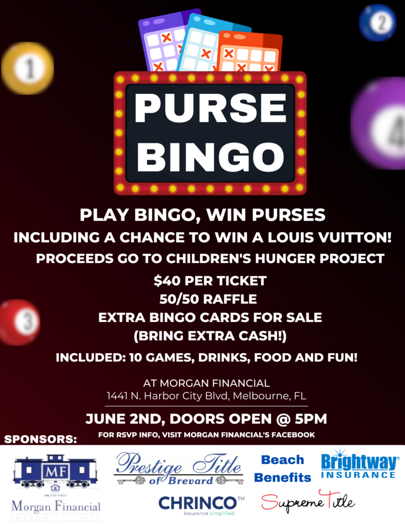 Financial presents Purse Bingo The Childrens Hunger Project